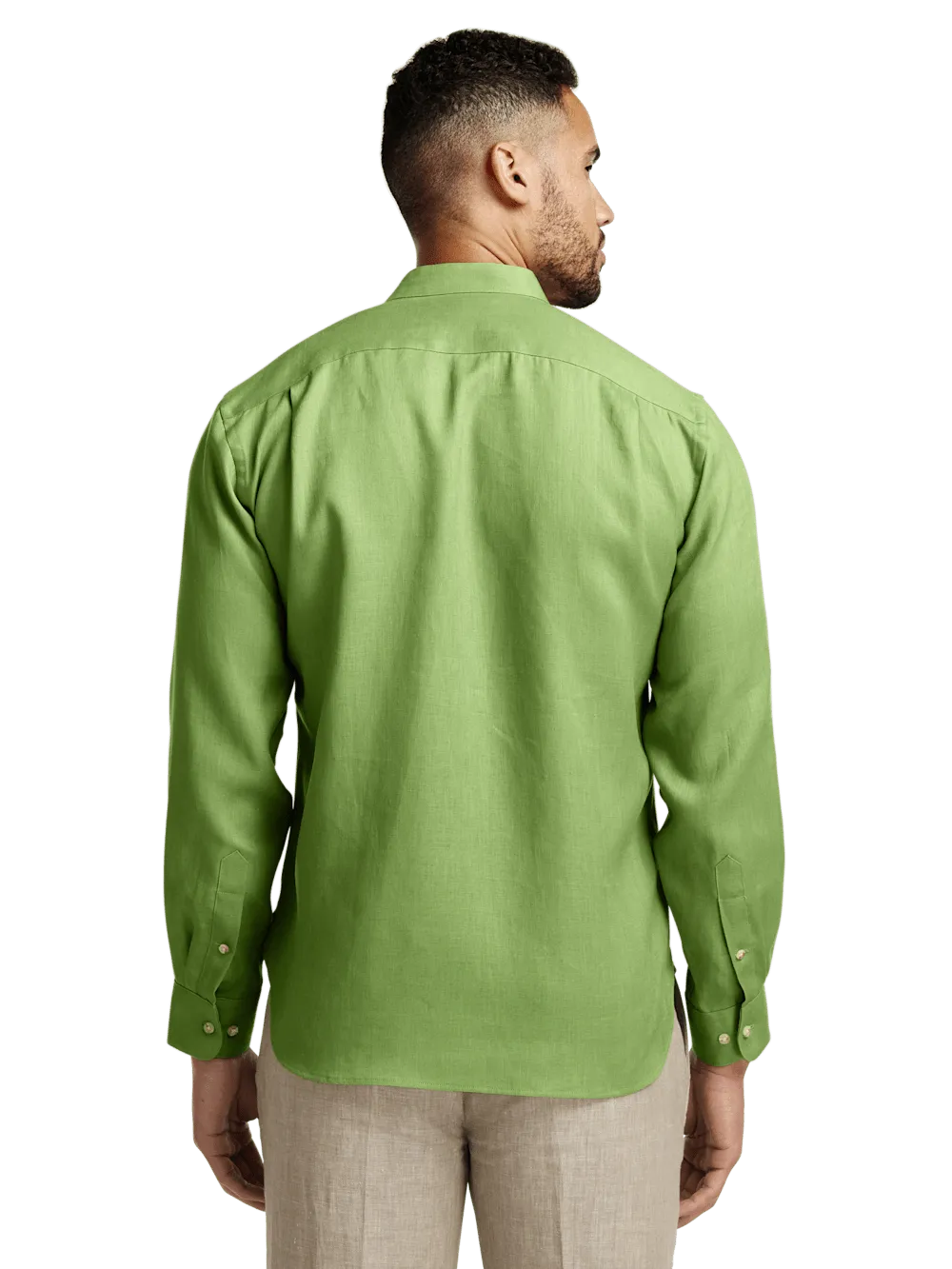 Linen Solid Casual Shirt - Green