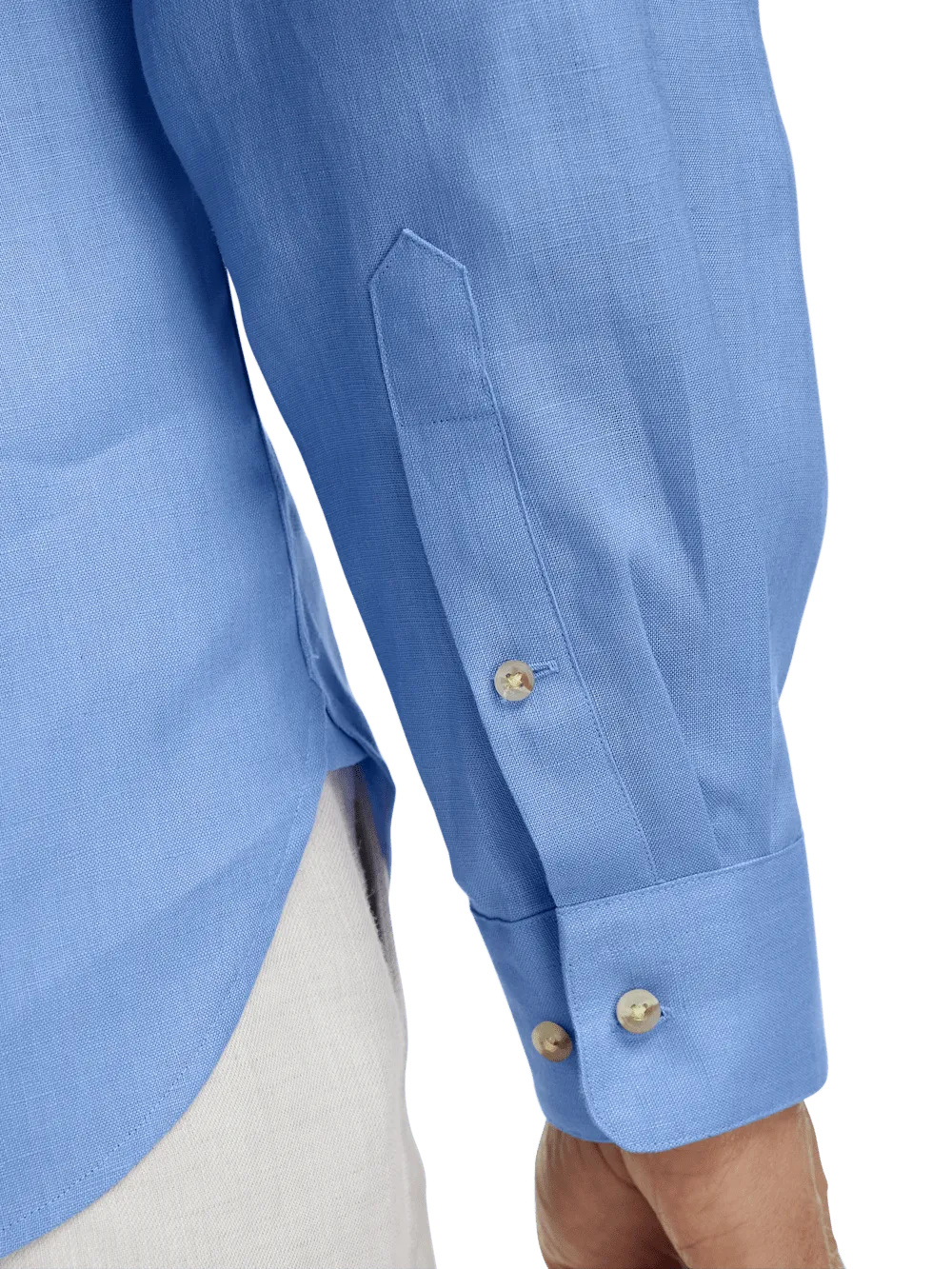 Linen Solid Casual Shirt - Light Blue