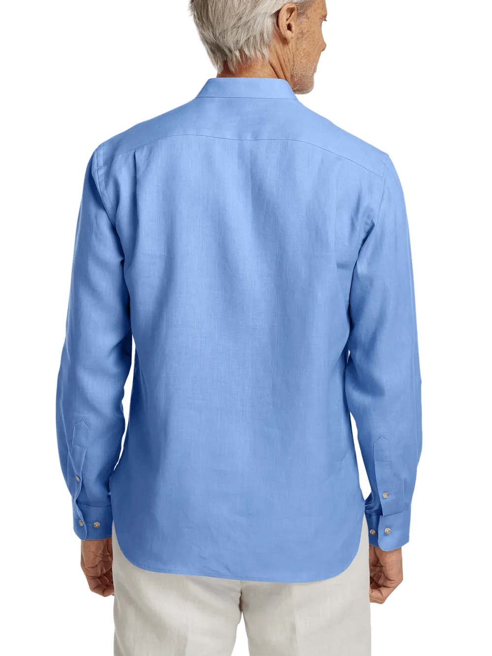 Linen Solid Casual Shirt - Light Blue