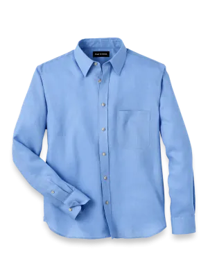 Linen Solid Casual Shirt - Light Blue