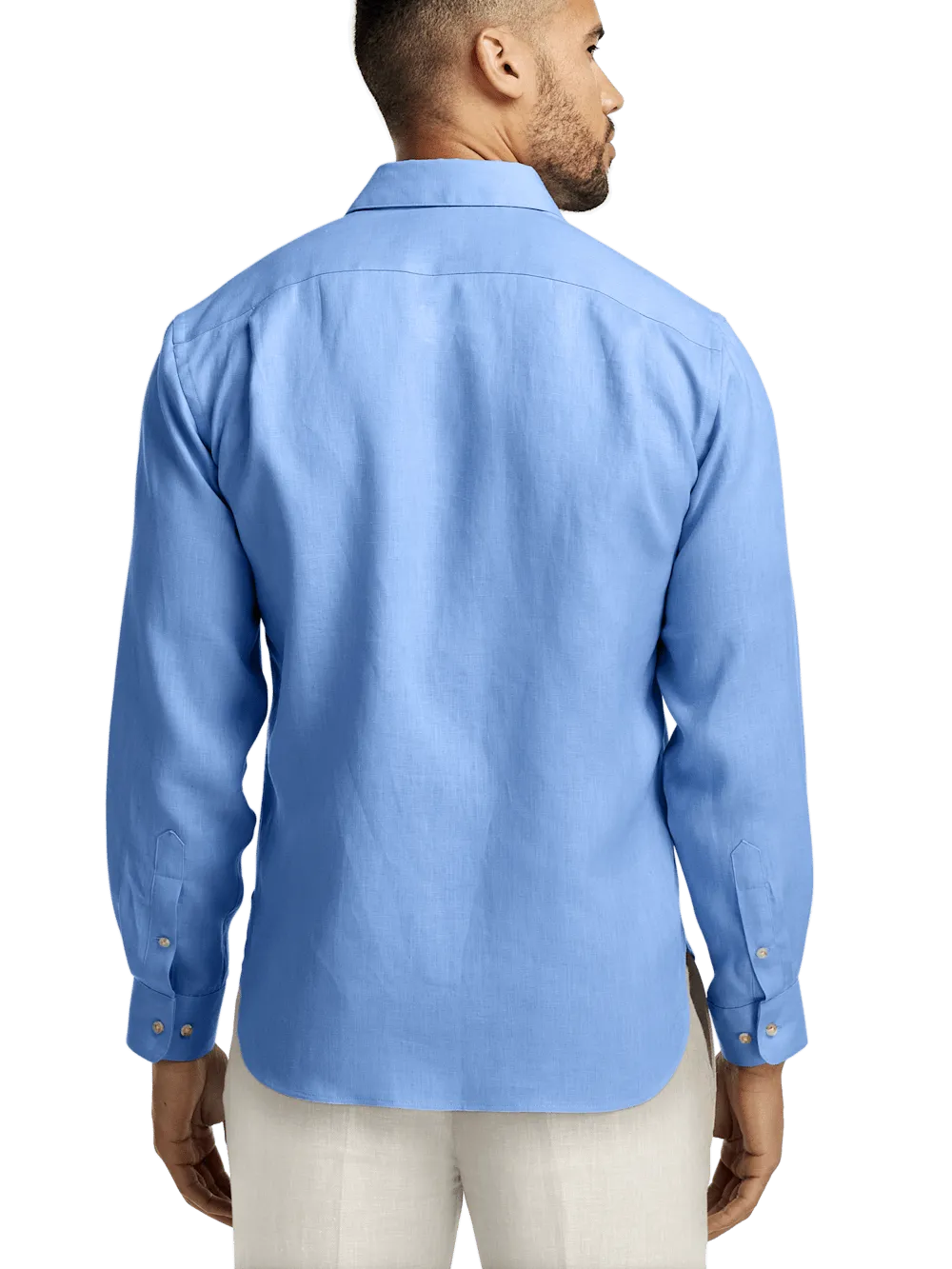 Linen Solid Casual Shirt - Light Blue