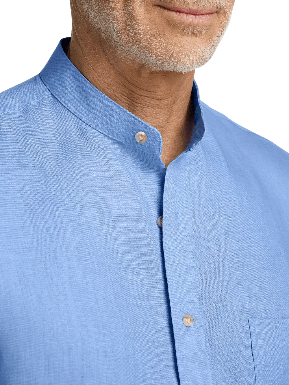 Linen Solid Casual Shirt - Light Blue