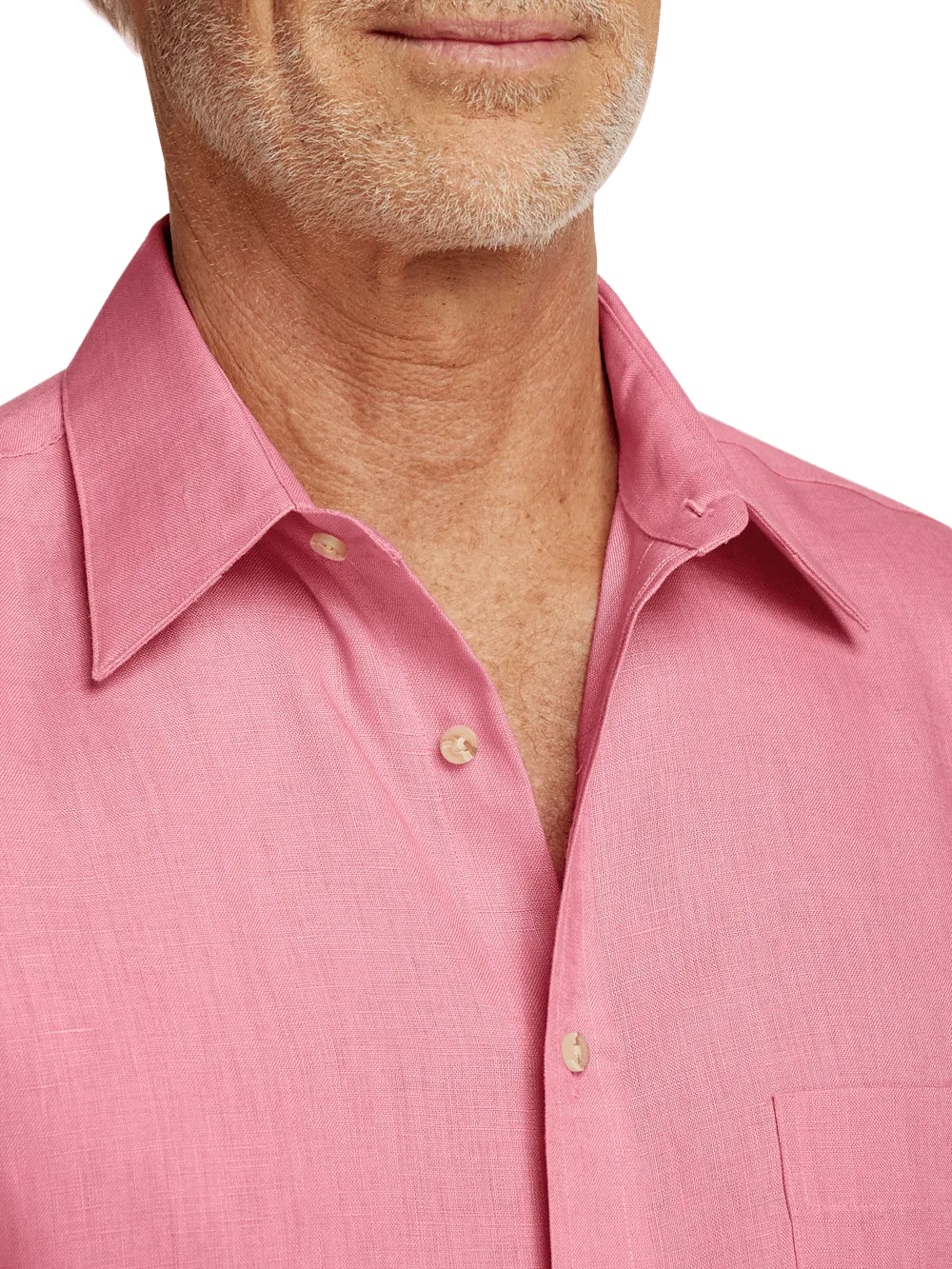 Linen Solid Casual Shirt - Pink