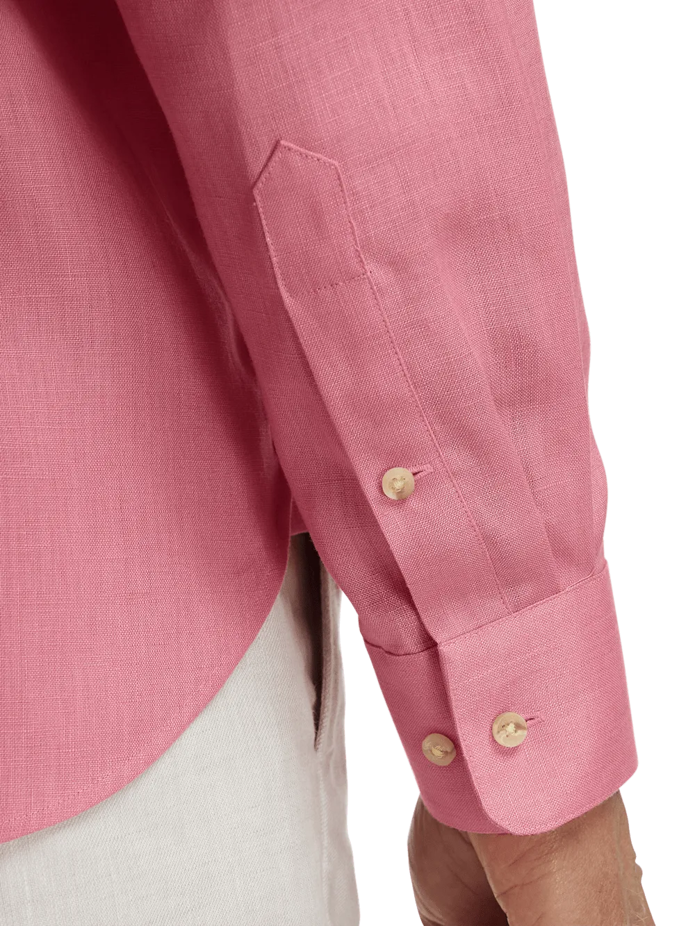 Linen Solid Casual Shirt - Pink