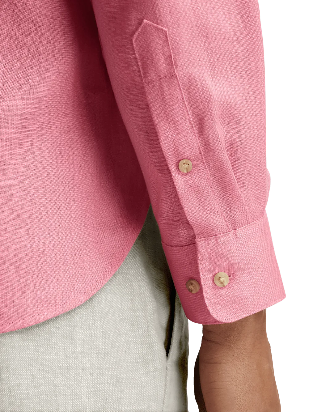 Linen Solid Casual Shirt - Pink