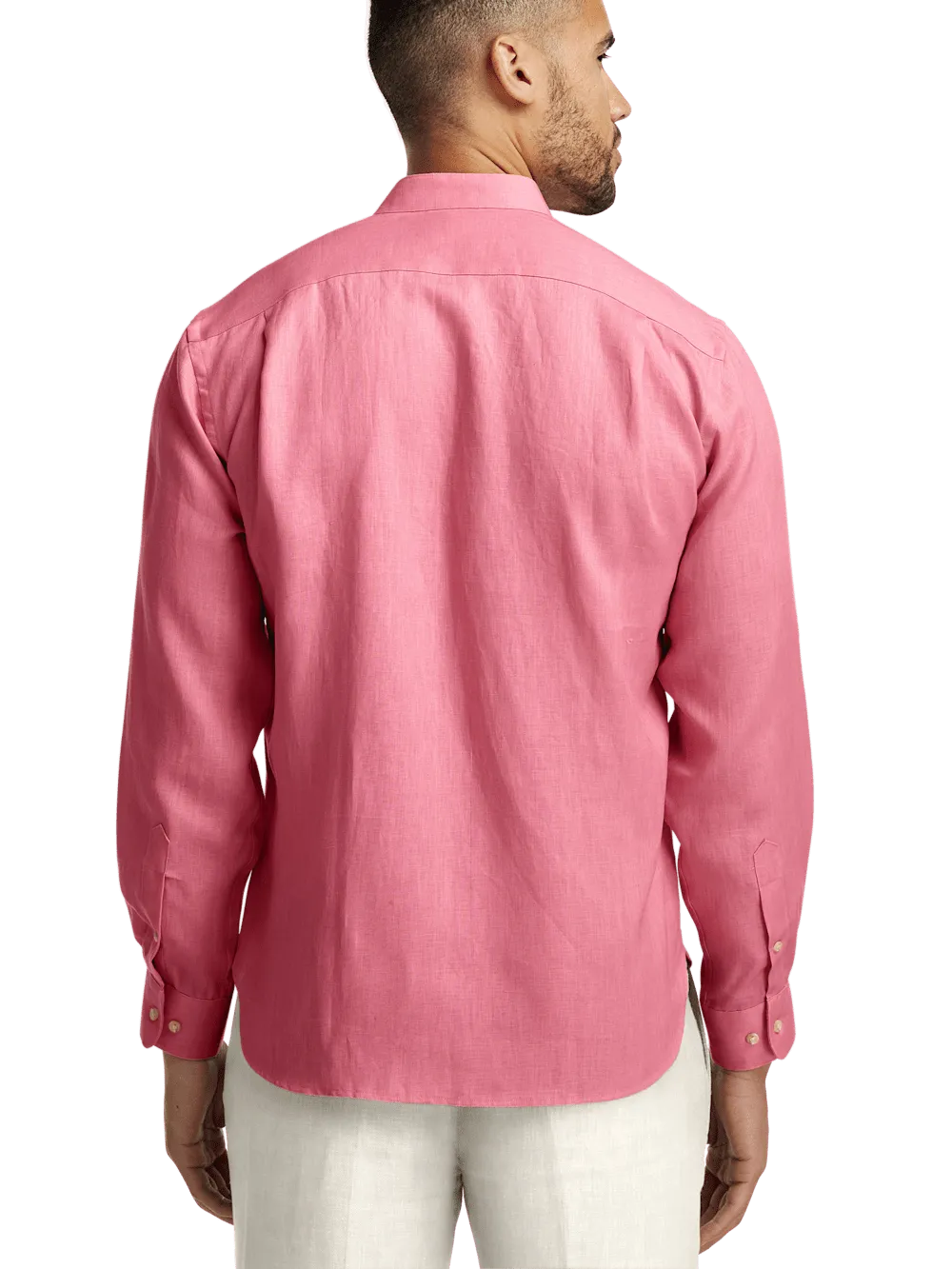 Linen Solid Casual Shirt - Pink
