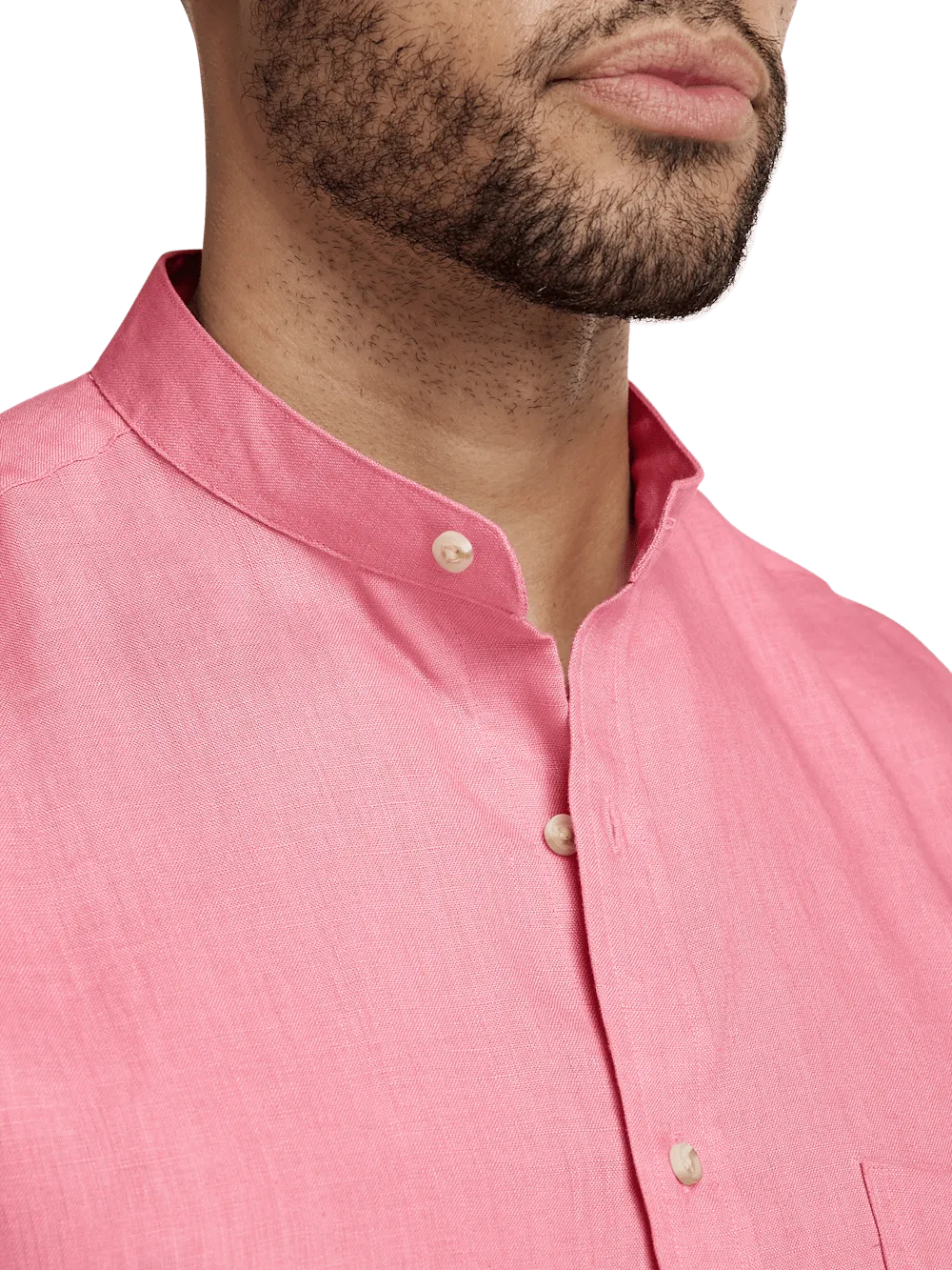 Linen Solid Casual Shirt - Pink