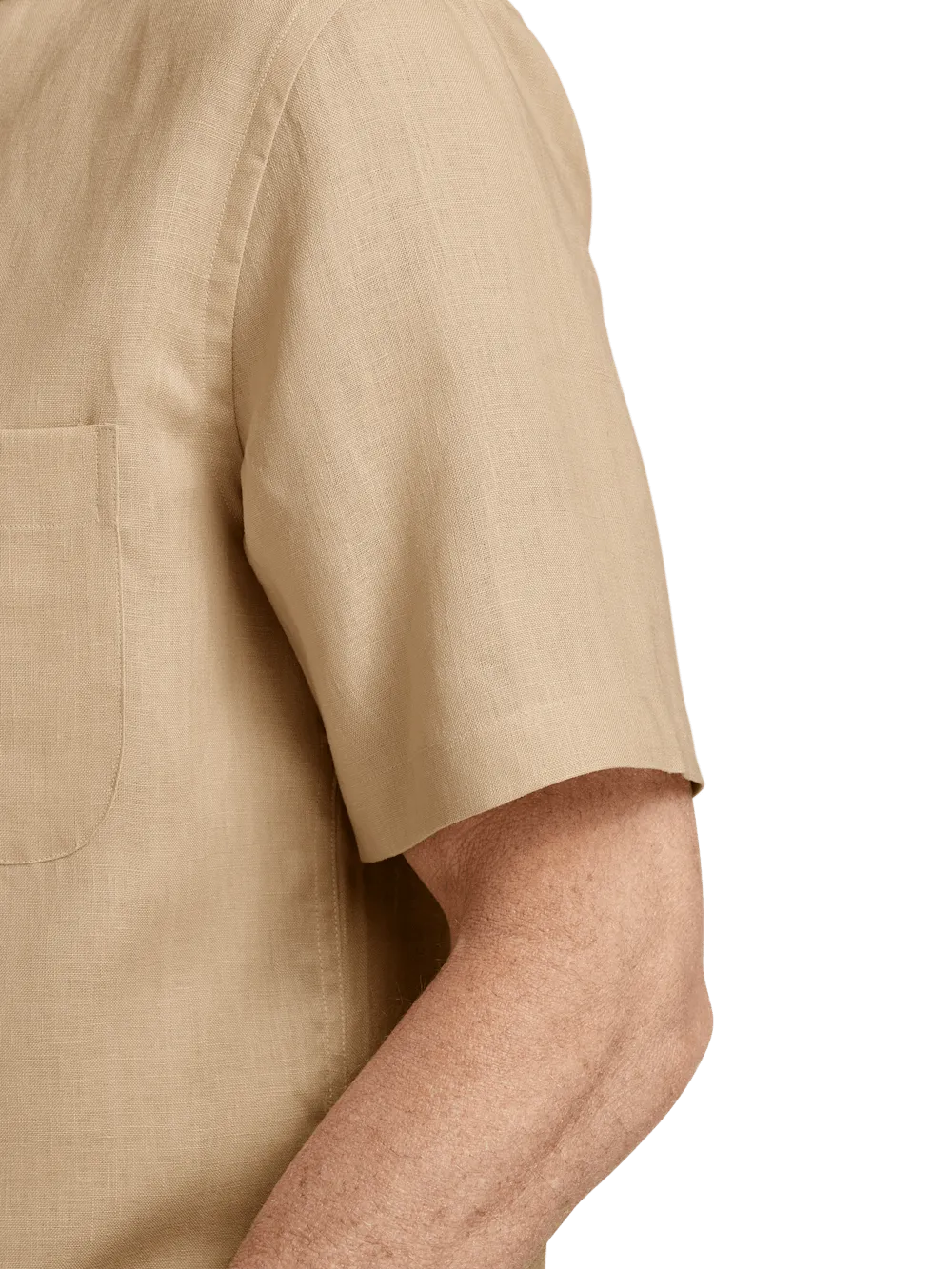 Linen Solid Casual Shirt - Tan