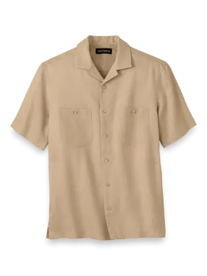 Linen Solid Casual Shirt - Tan