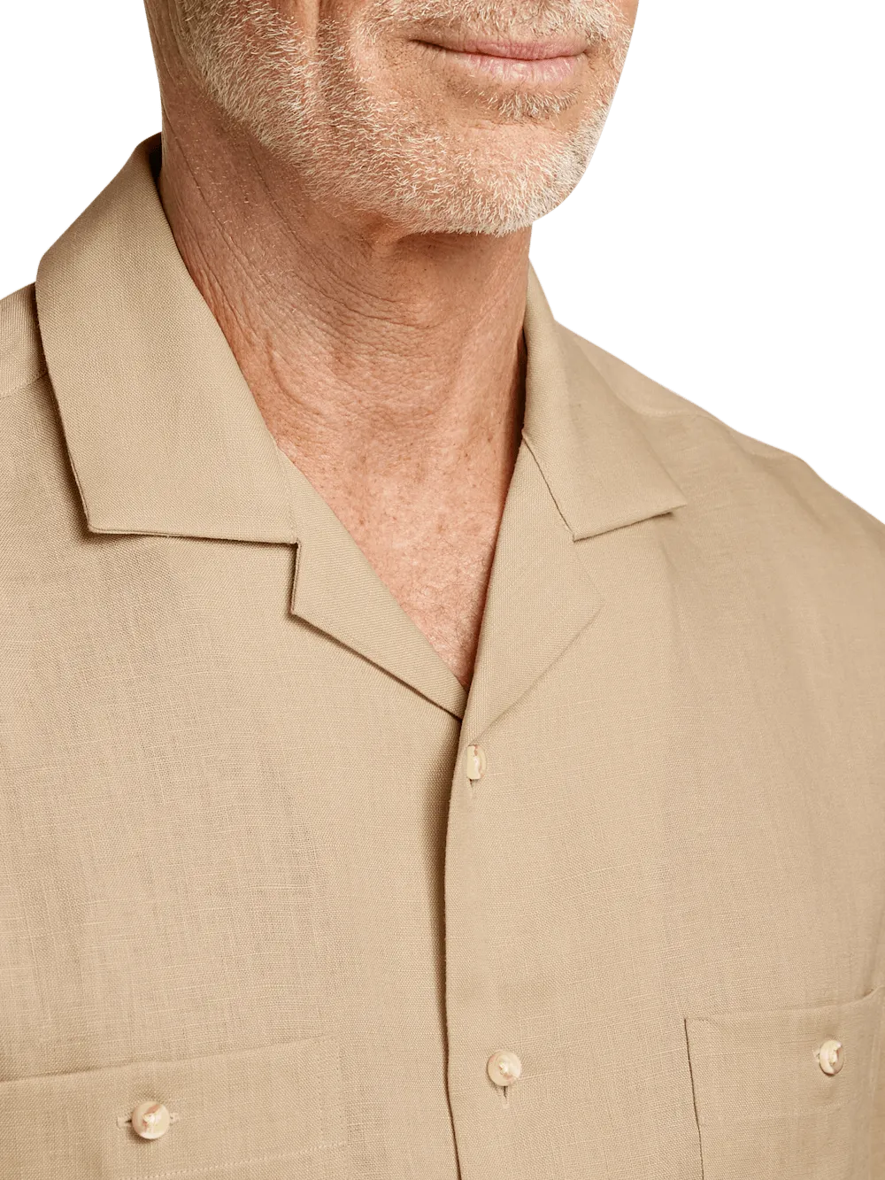 Linen Solid Casual Shirt - Tan