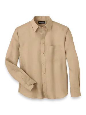 Linen Solid Casual Shirt - Tan
