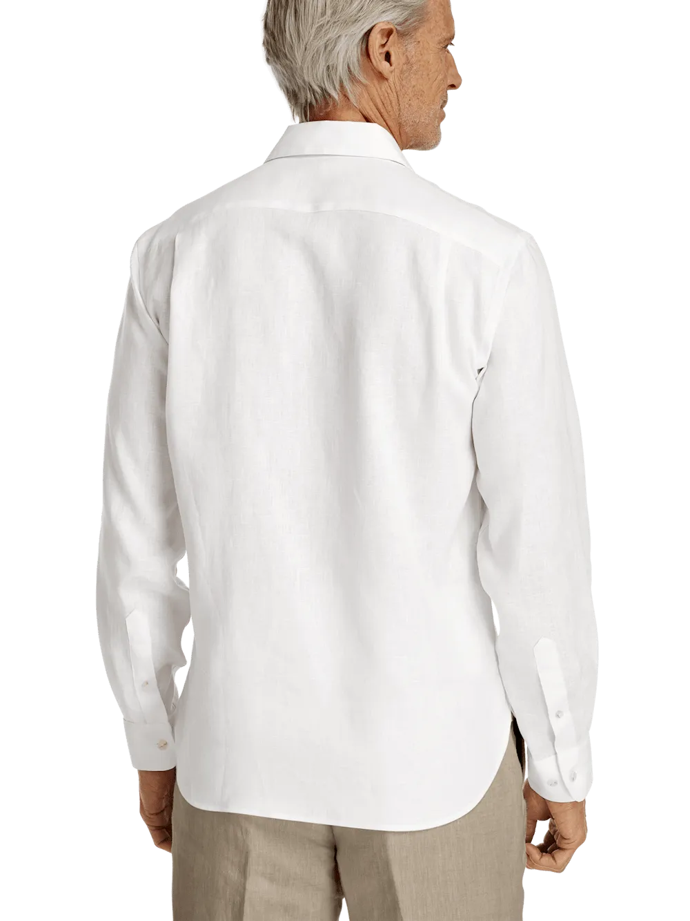 Linen Solid Casual Shirt - White