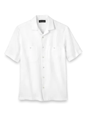 Linen Solid Casual Shirt - White