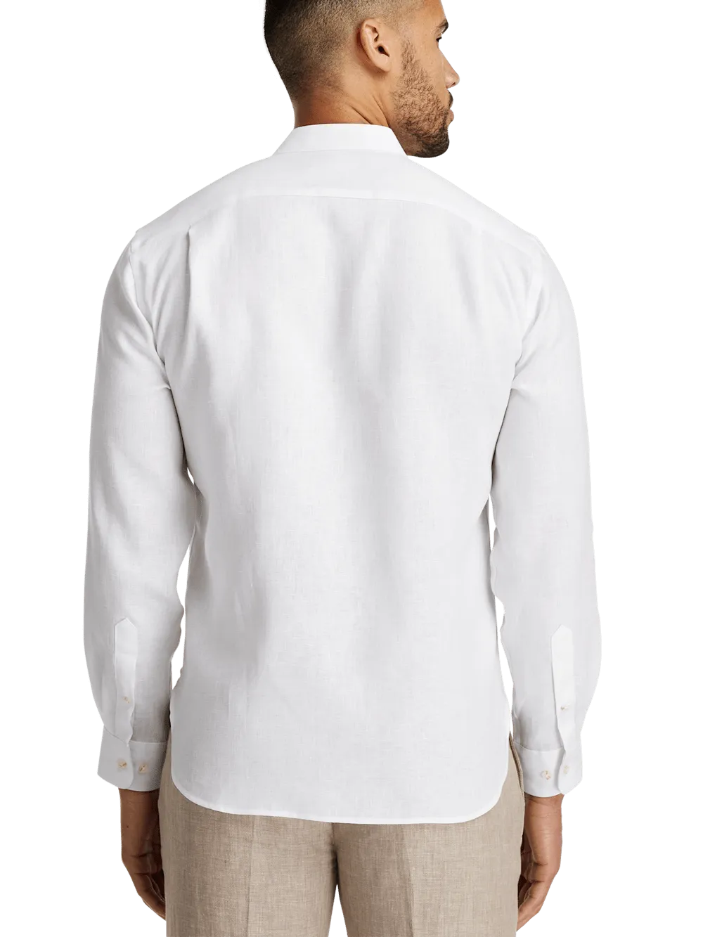 Linen Solid Casual Shirt - White