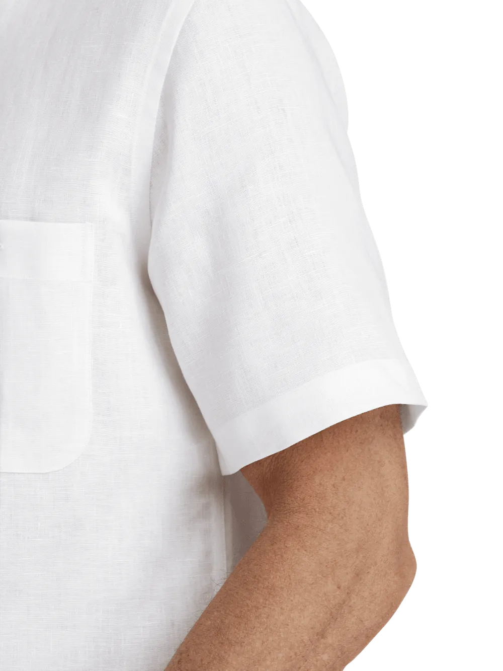 Linen Solid Casual Shirt - White