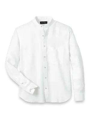 Linen Solid Casual Shirt - White