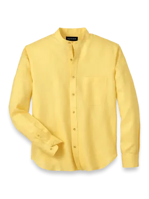 Linen Solid Casual Shirt - Yellow