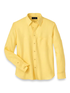 Linen Solid Casual Shirt - Yellow