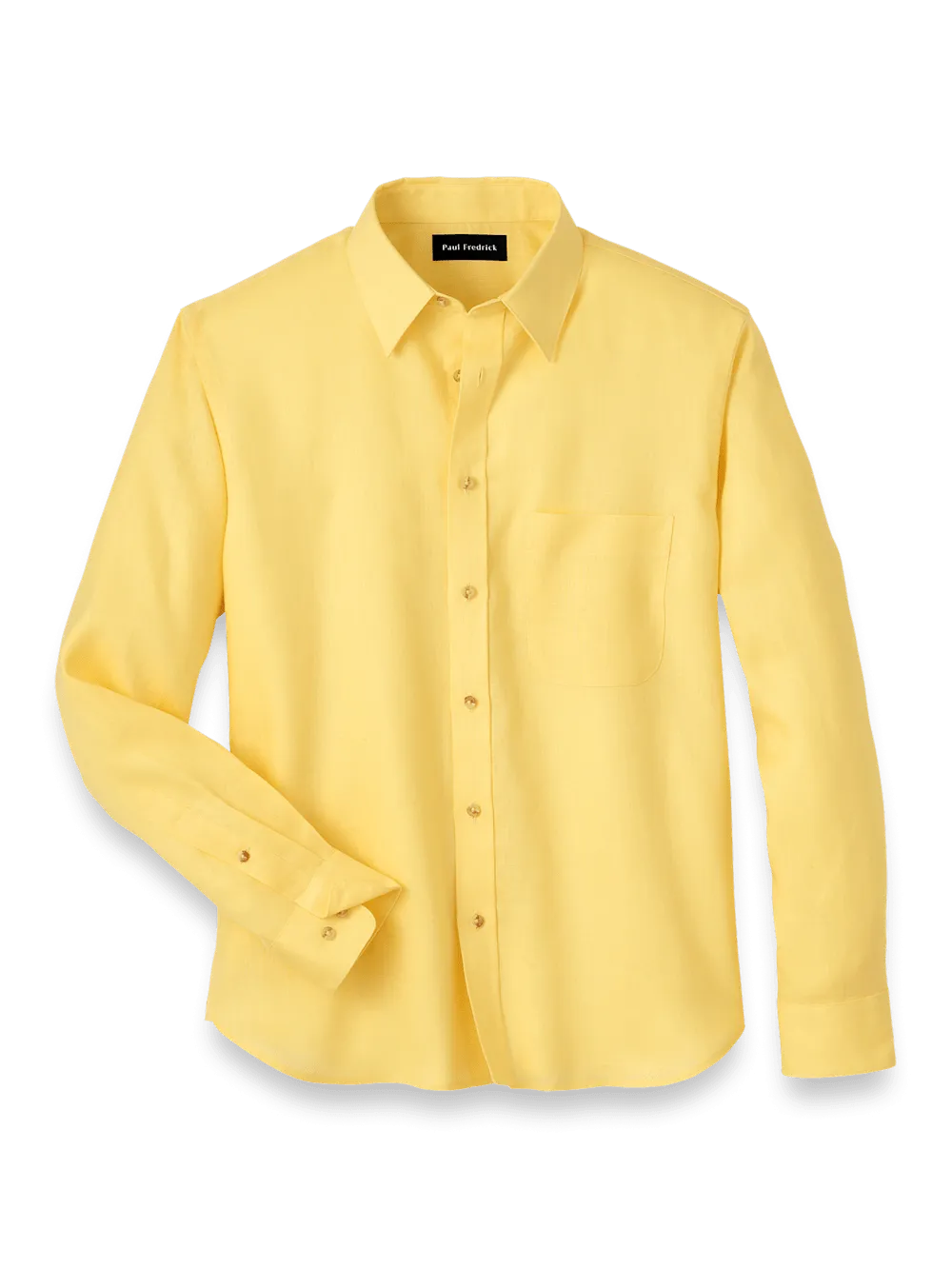 Linen Solid Casual Shirt - Yellow