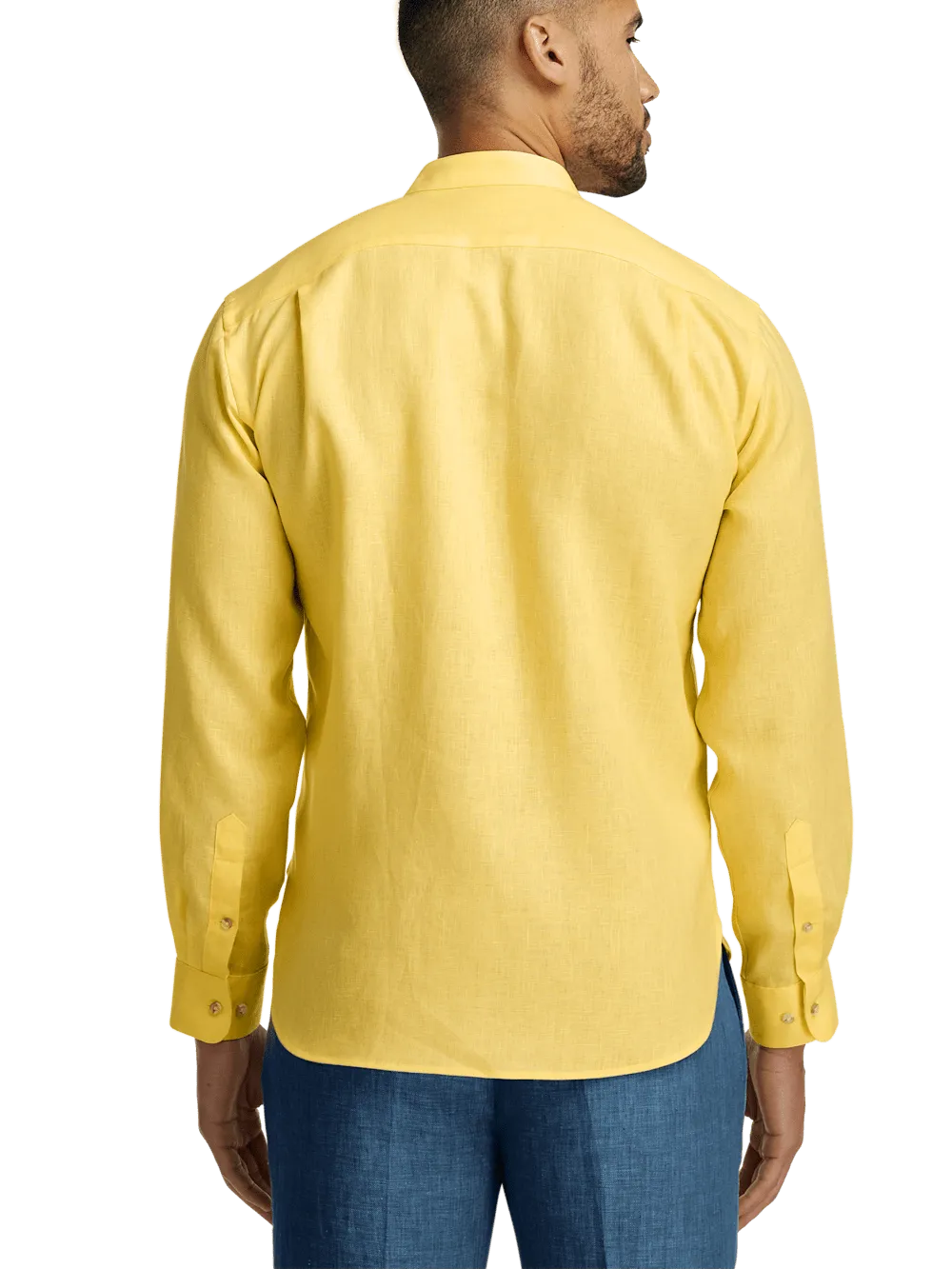 Linen Solid Casual Shirt - Yellow