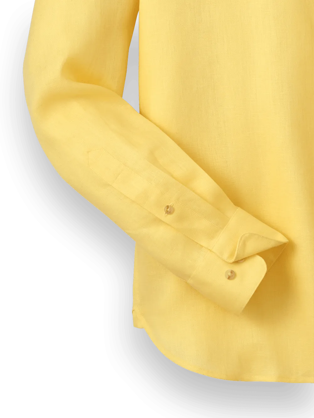 Linen Solid Casual Shirt - Yellow
