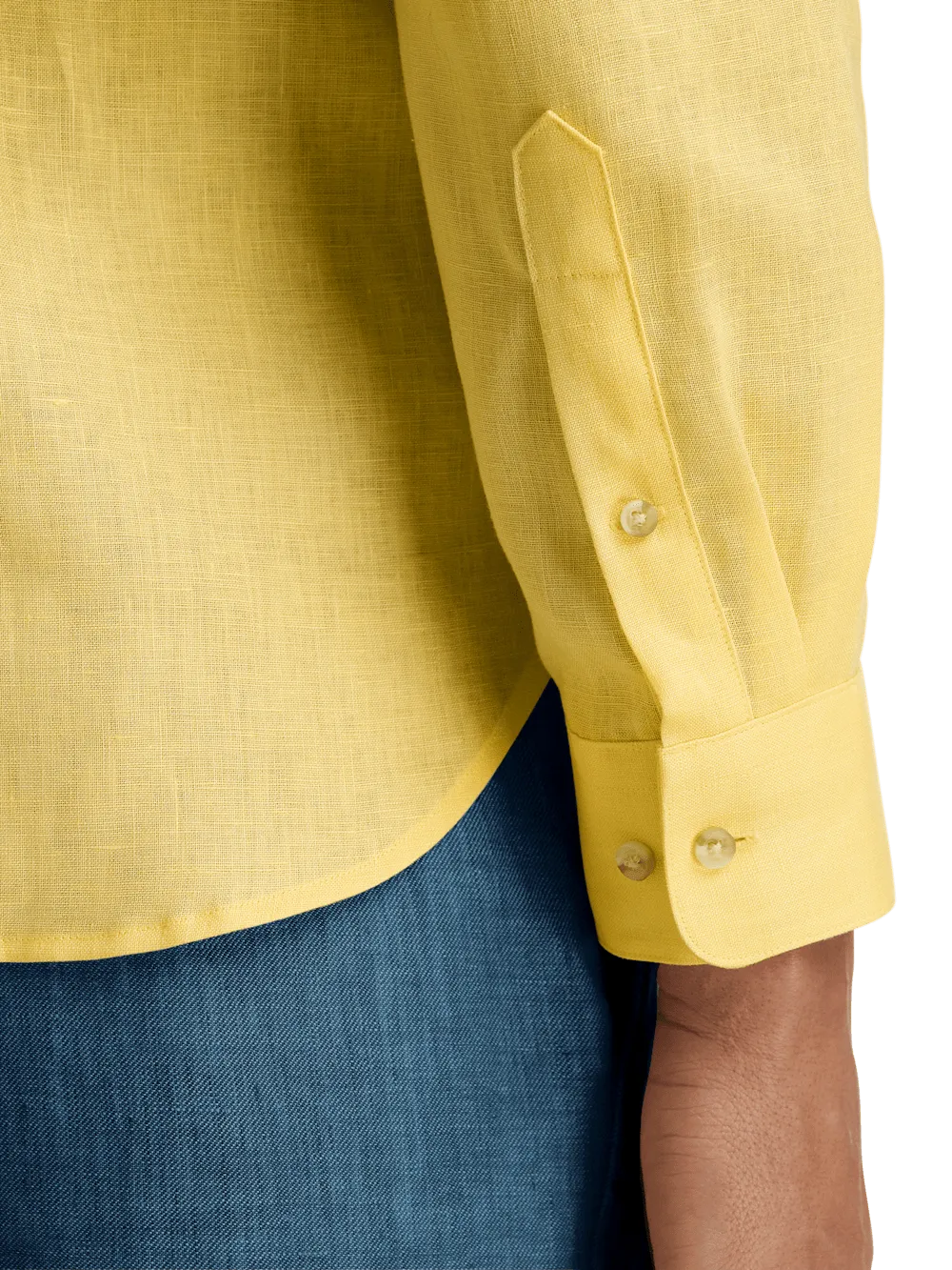 Linen Solid Casual Shirt - Yellow