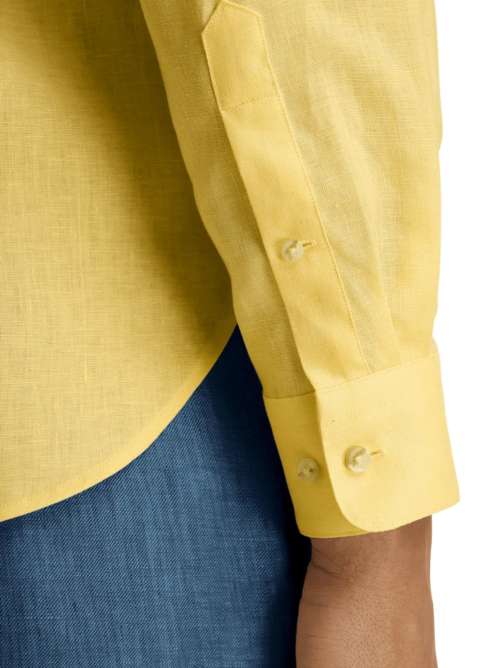 Linen Solid Casual Shirt - Yellow