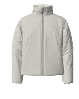 Long Sleeves Front Zipper Mock Neck Puffer Coat