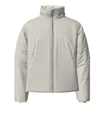 Long Sleeves Front Zipper Mock Neck Puffer Coat