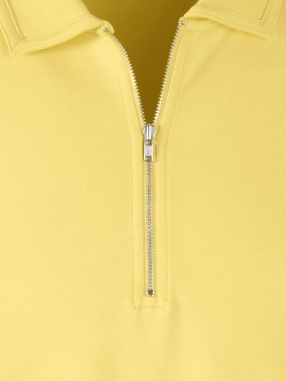 Lyocell Blend Quarter Zip Polo - Yellow