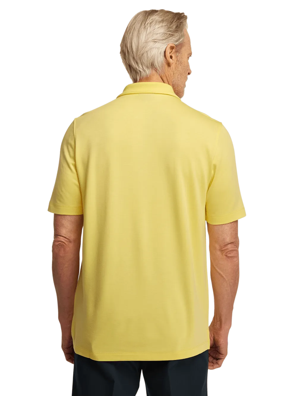 Lyocell Blend Quarter Zip Polo - Yellow