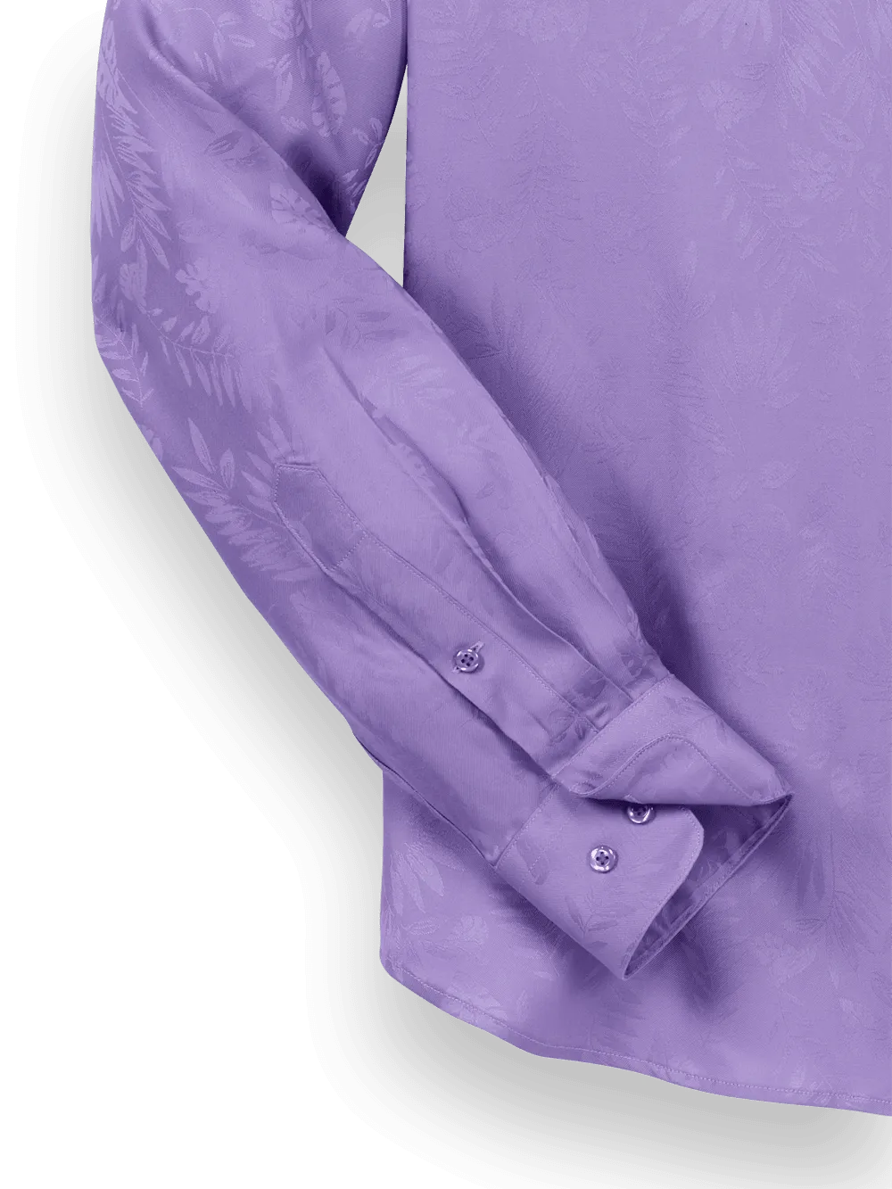 Lyocell Solid Jacquard Casual Shirt - Lavender
