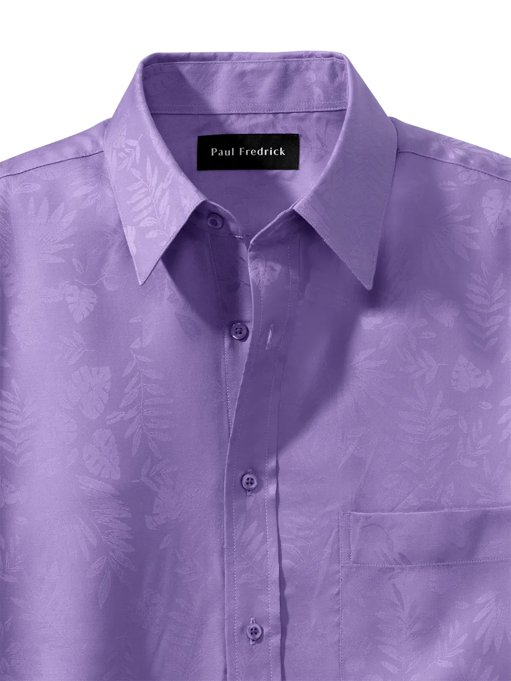 Lyocell Solid Jacquard Casual Shirt - Lavender