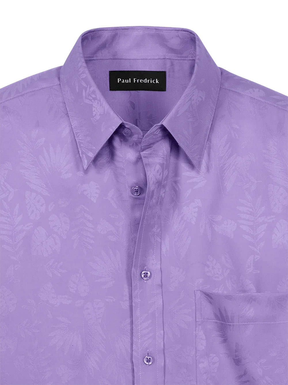 Lyocell Solid Jacquard Casual Shirt - Lavender