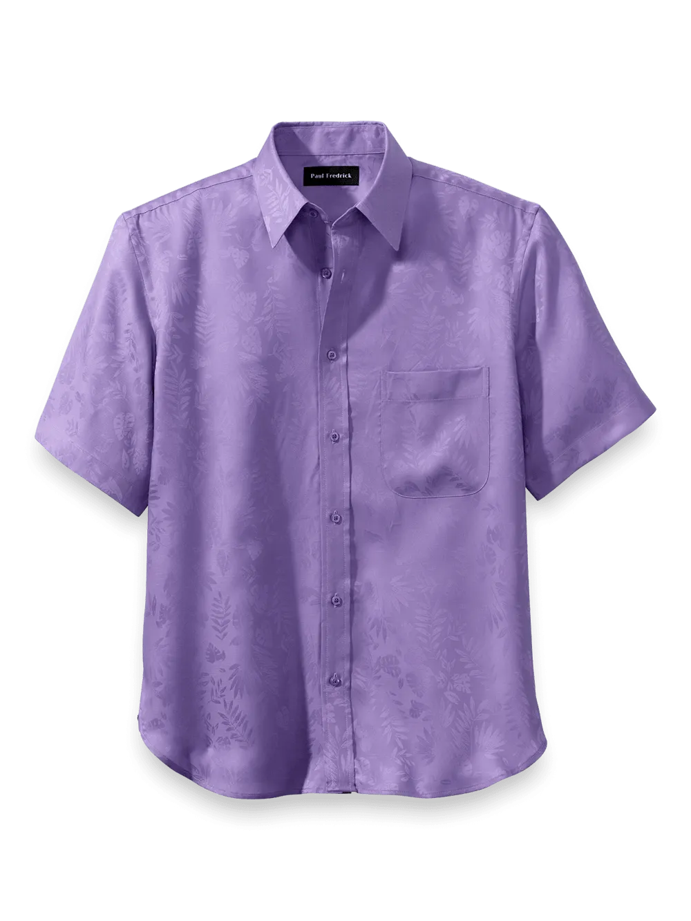 Lyocell Solid Jacquard Casual Shirt - Lavender
