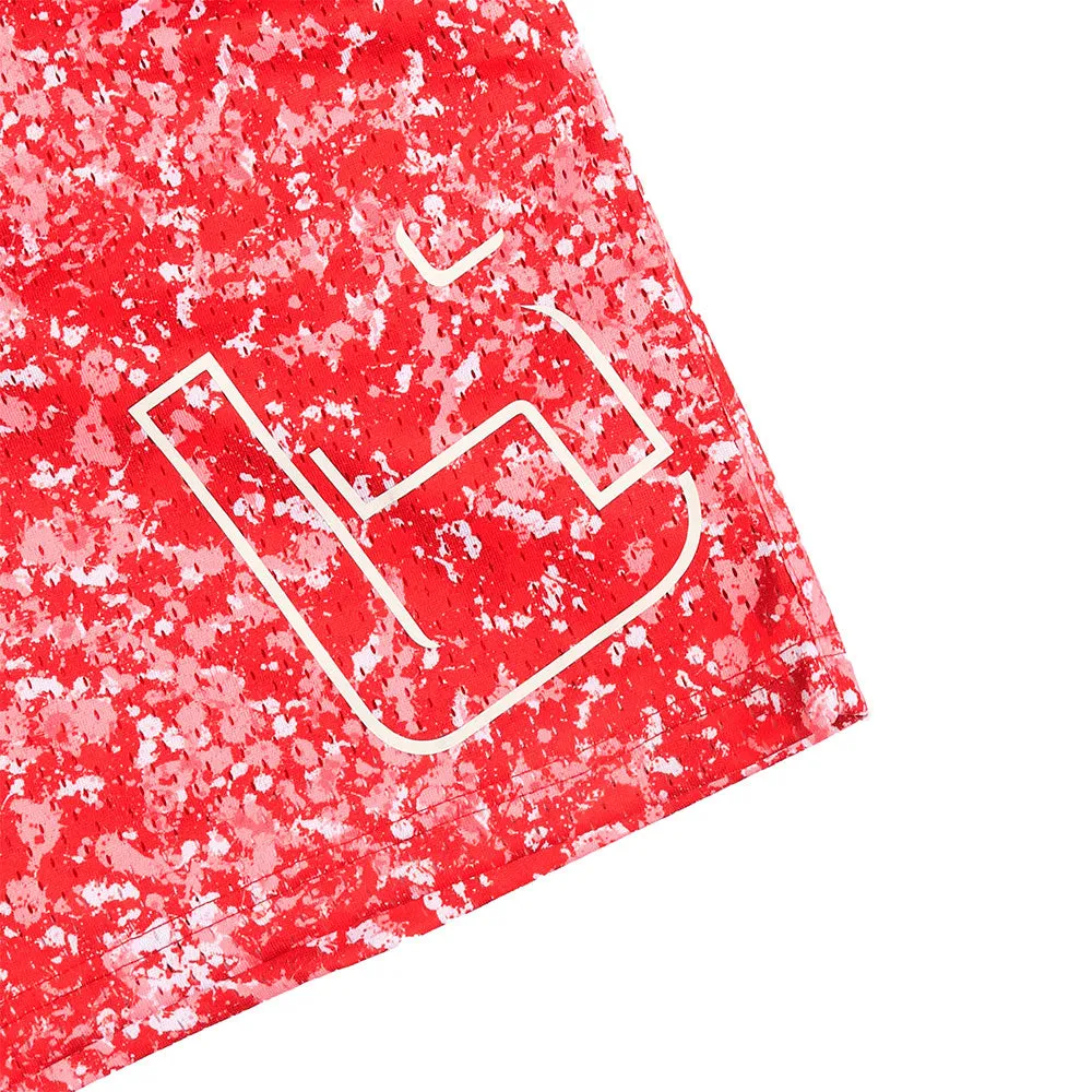 M1 Mesh Shorts in Red Splash Ballislife