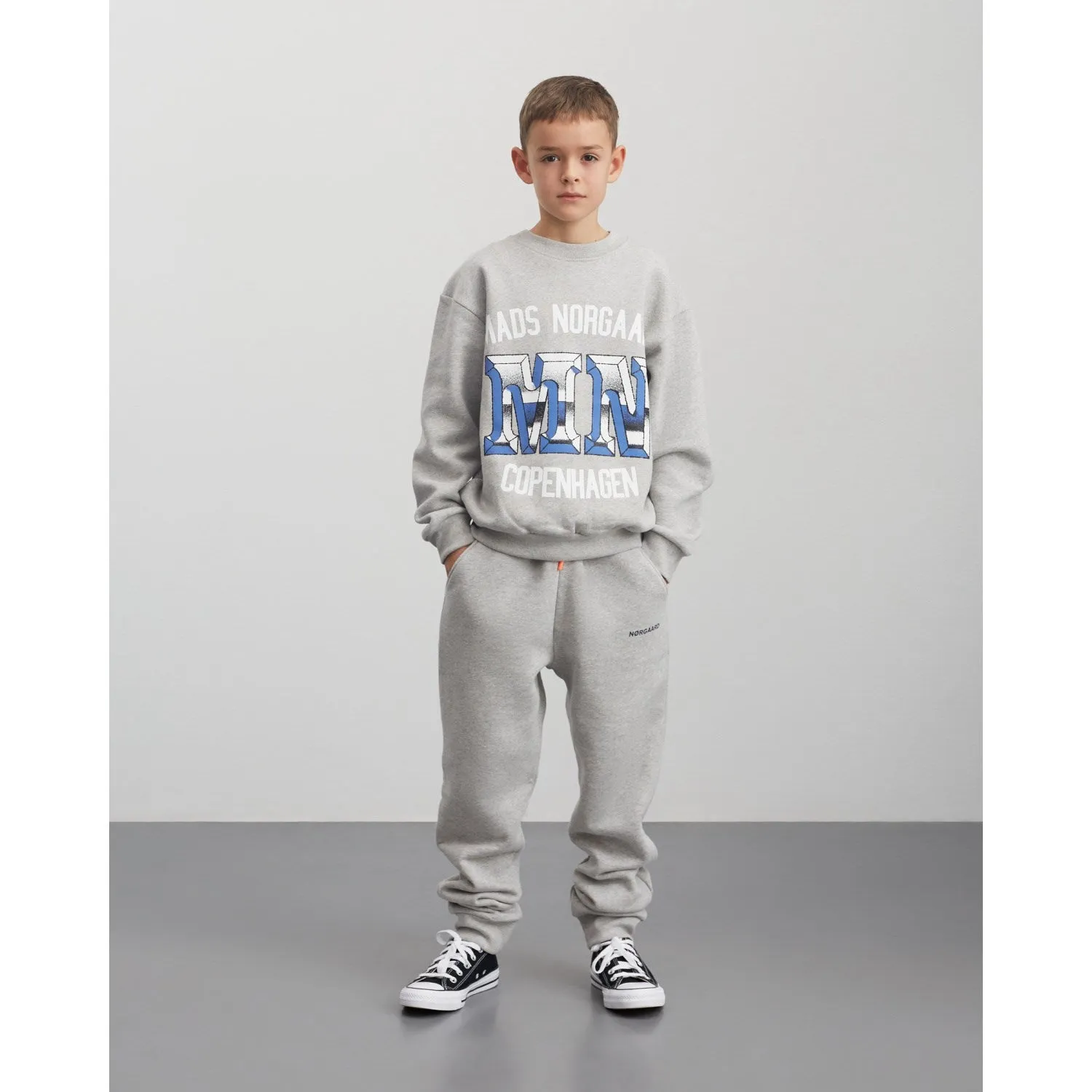 Mads Nrgaard Light Grey Melange Organic Sweat Poro Pants