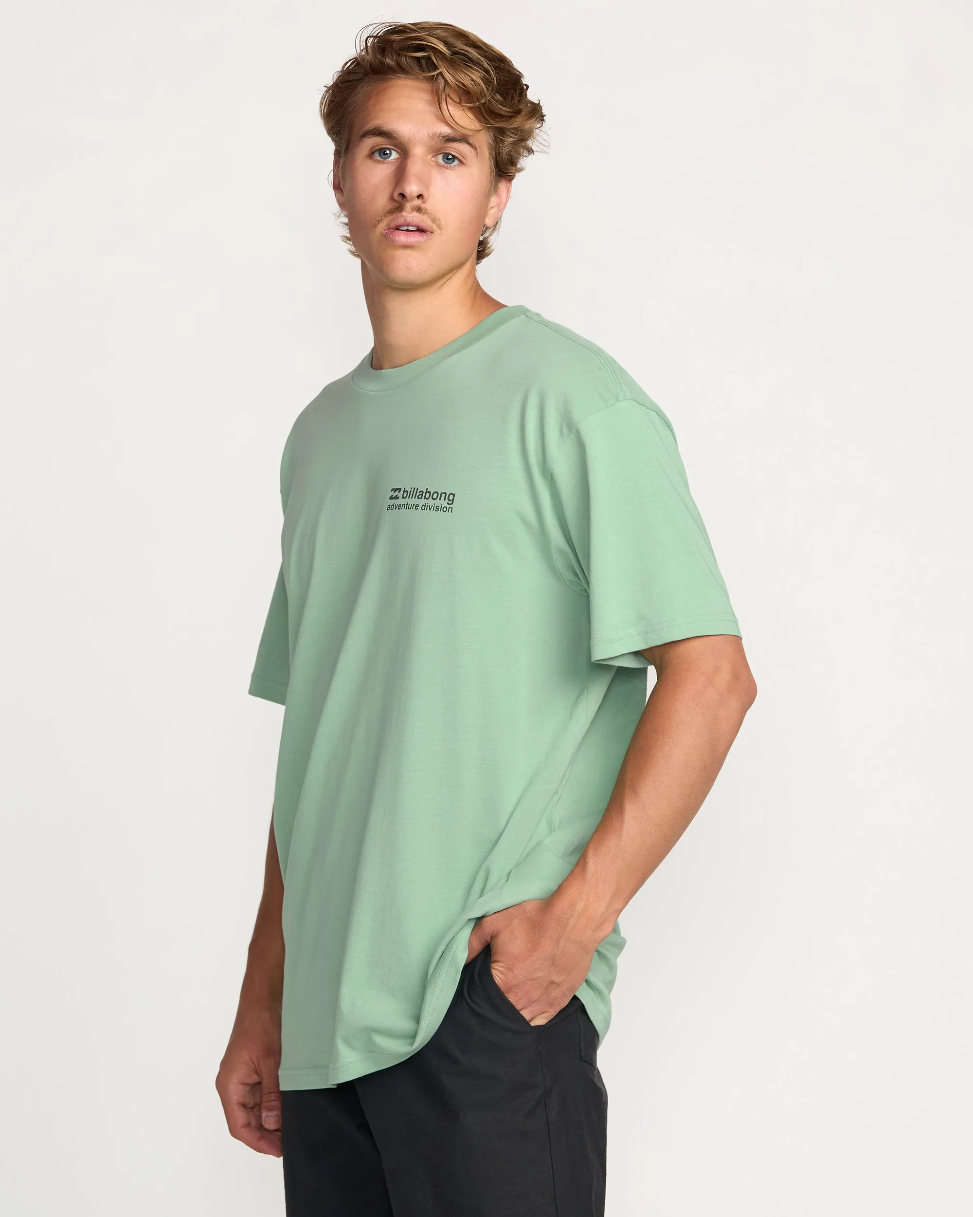 Making Tracks A/Div Tee - Mist Green Billabong