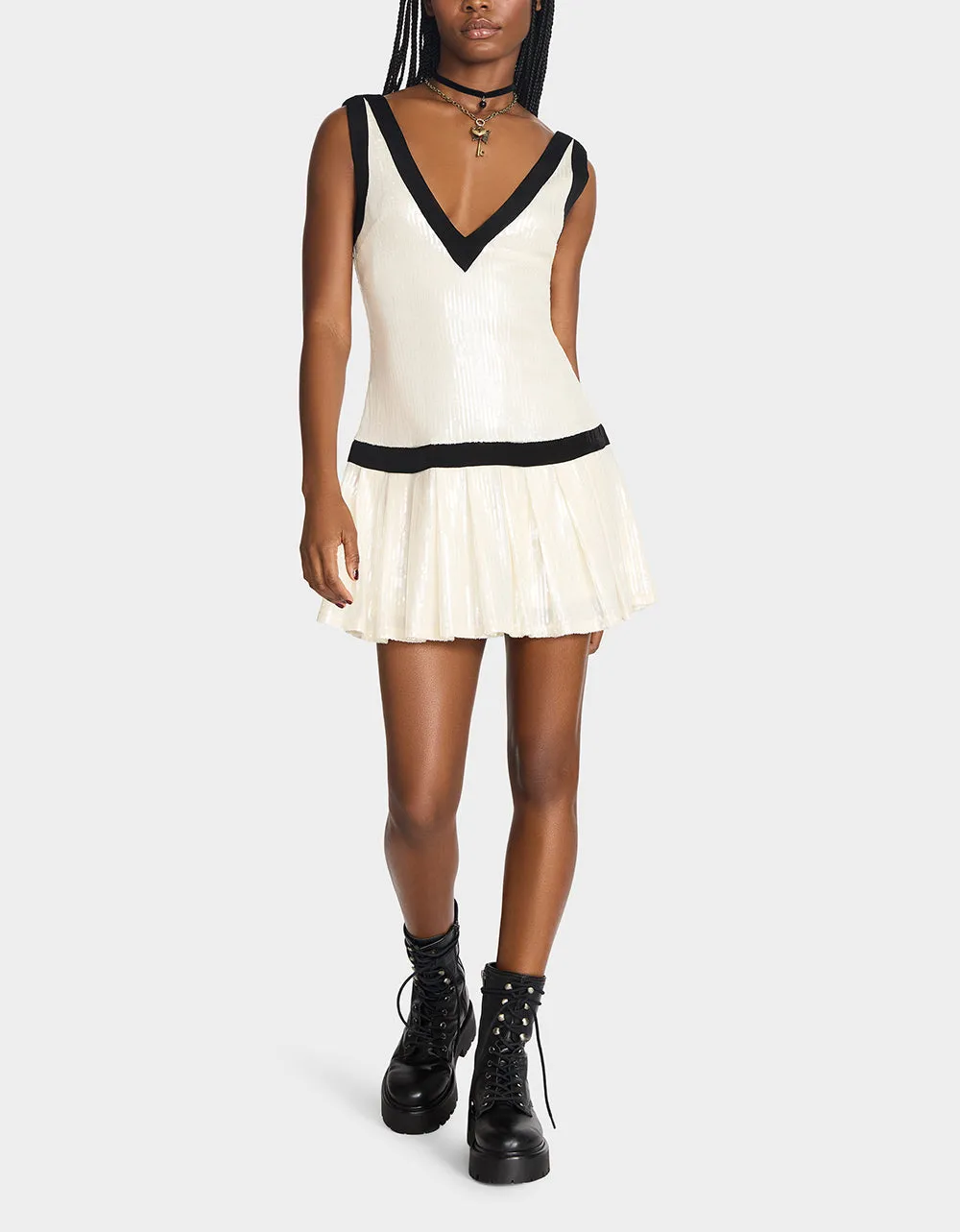 MATCH POINT DRESS WHITE Betsey Johnson