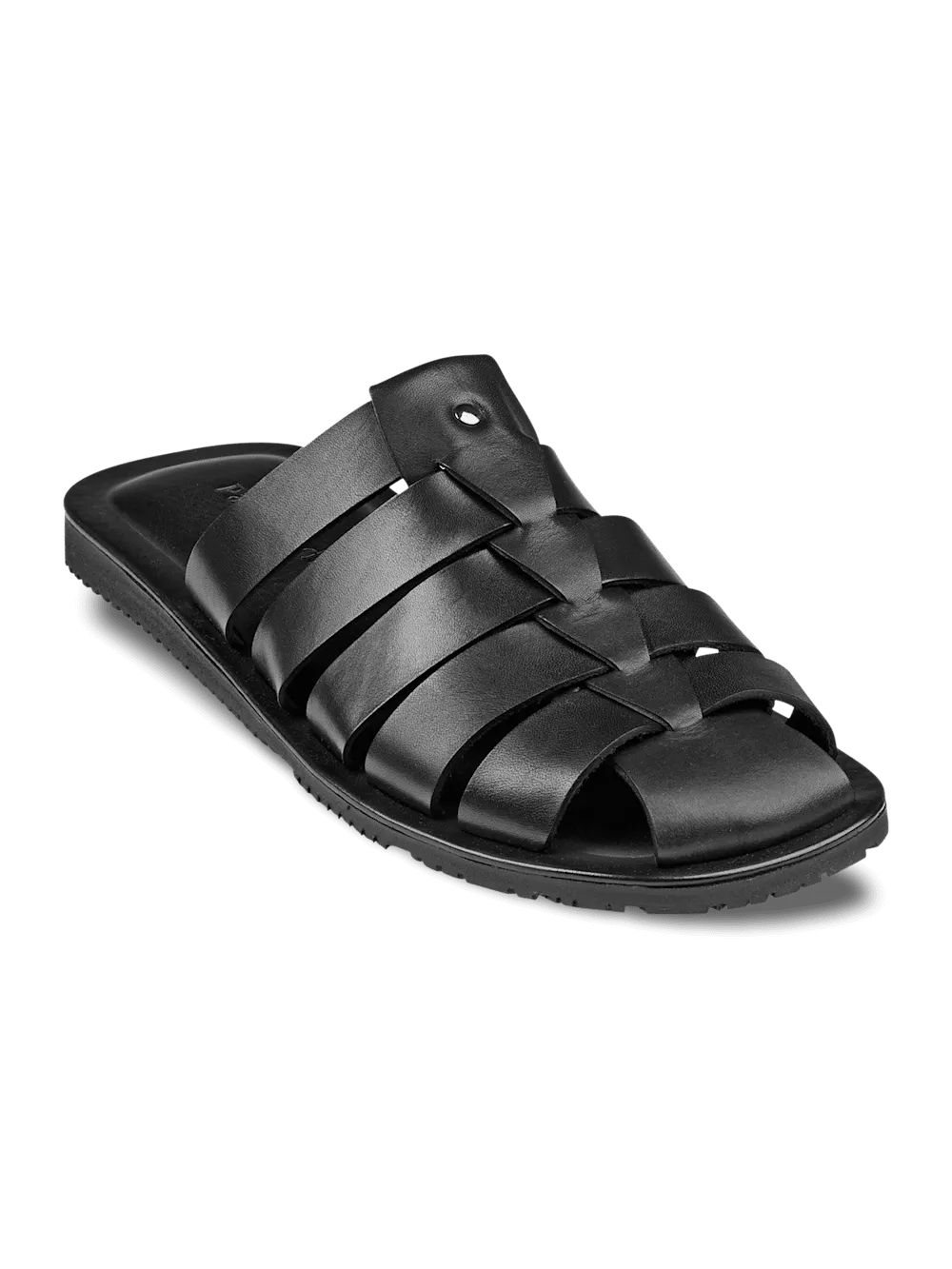Matteo Backless Fisherman Sandal - Black