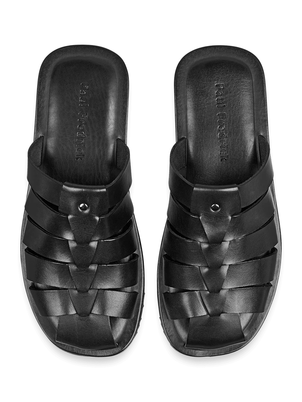Matteo Backless Fisherman Sandal - Black