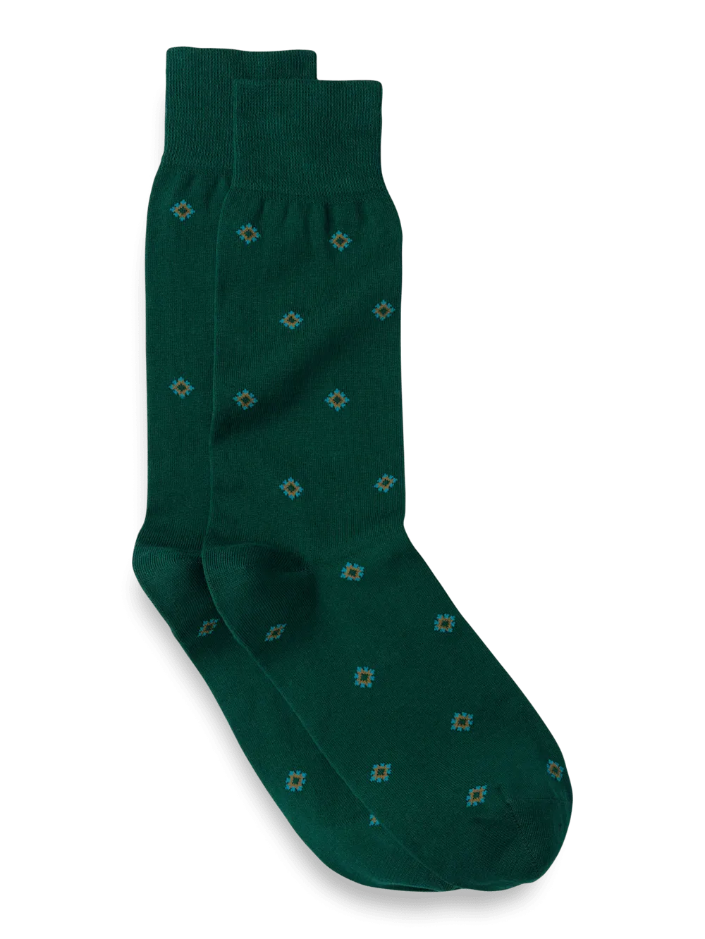 Medallion Cotton Blend Sock - Green