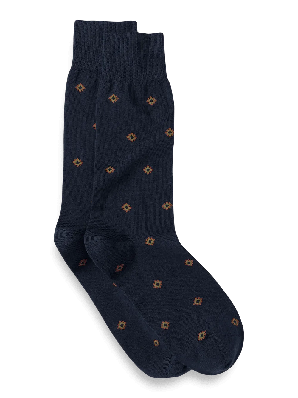 Medallion Cotton Blend Sock - Navy