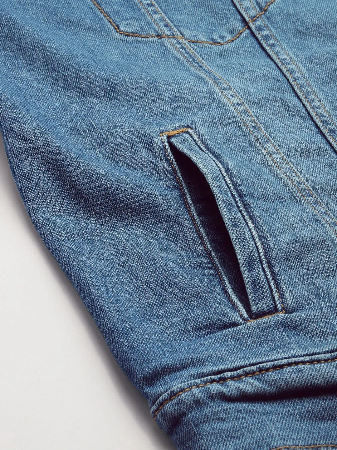 Men's Solid Blue Spread Collar Jacket LEVI'S