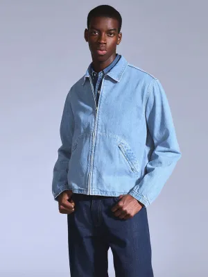 Men's Solid Light Blue Denim Jacket LEVI'S