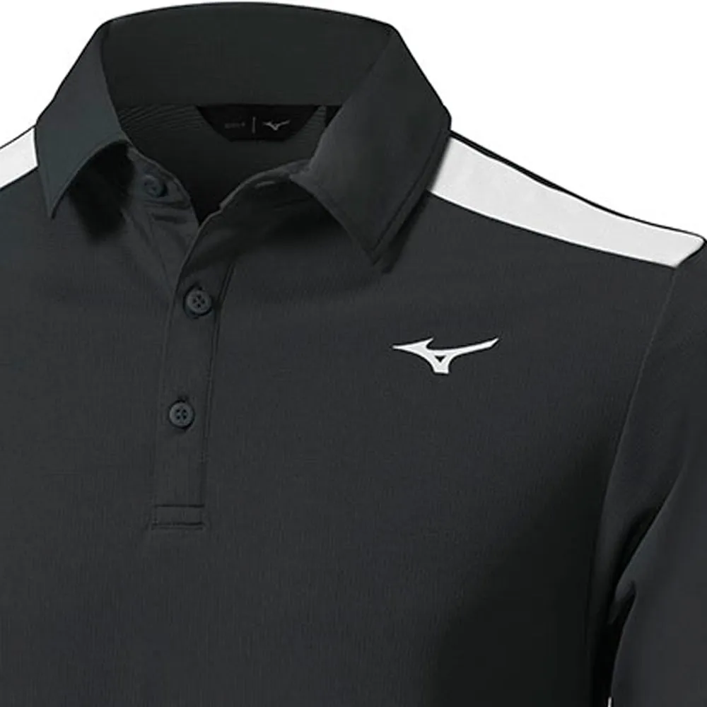 Mizuno Elite Long Sleeve Polo Shirt - Black