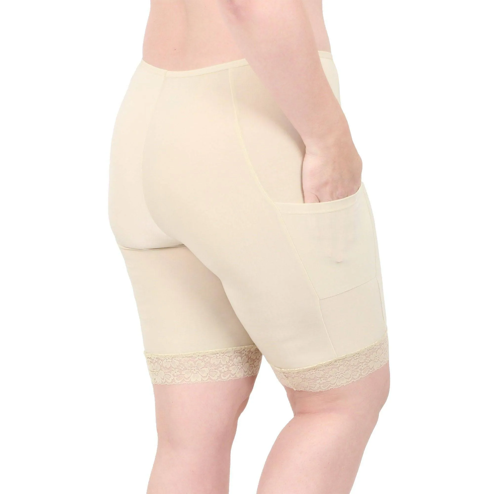 Moisture Wicking Shortlette Slipshort with Pockets 9"