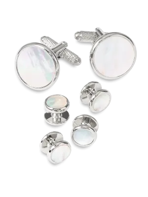 Mother Of Pearl Stud Set - White