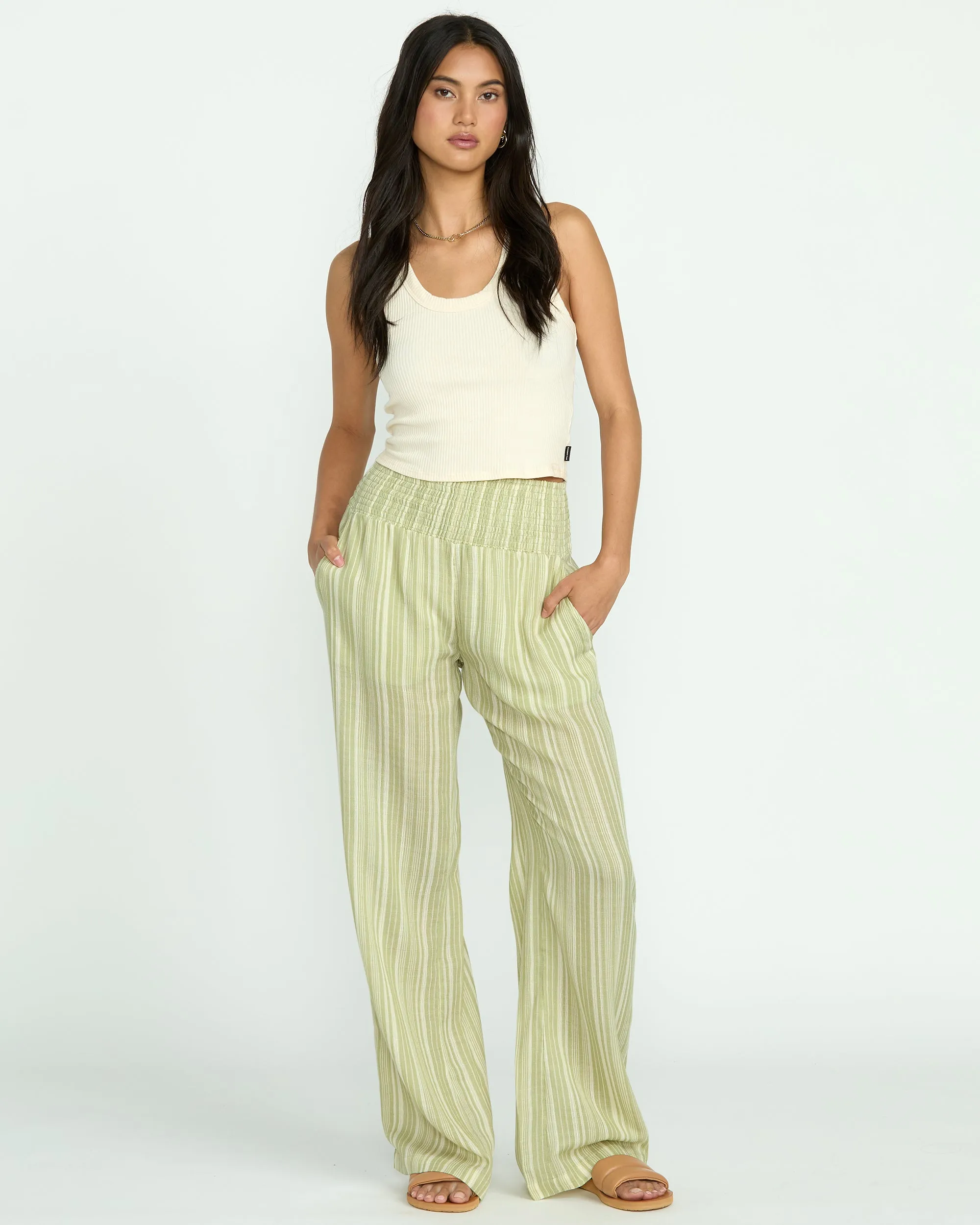 New Waves 2 Elastic Waist Pants - Avocado Billabong