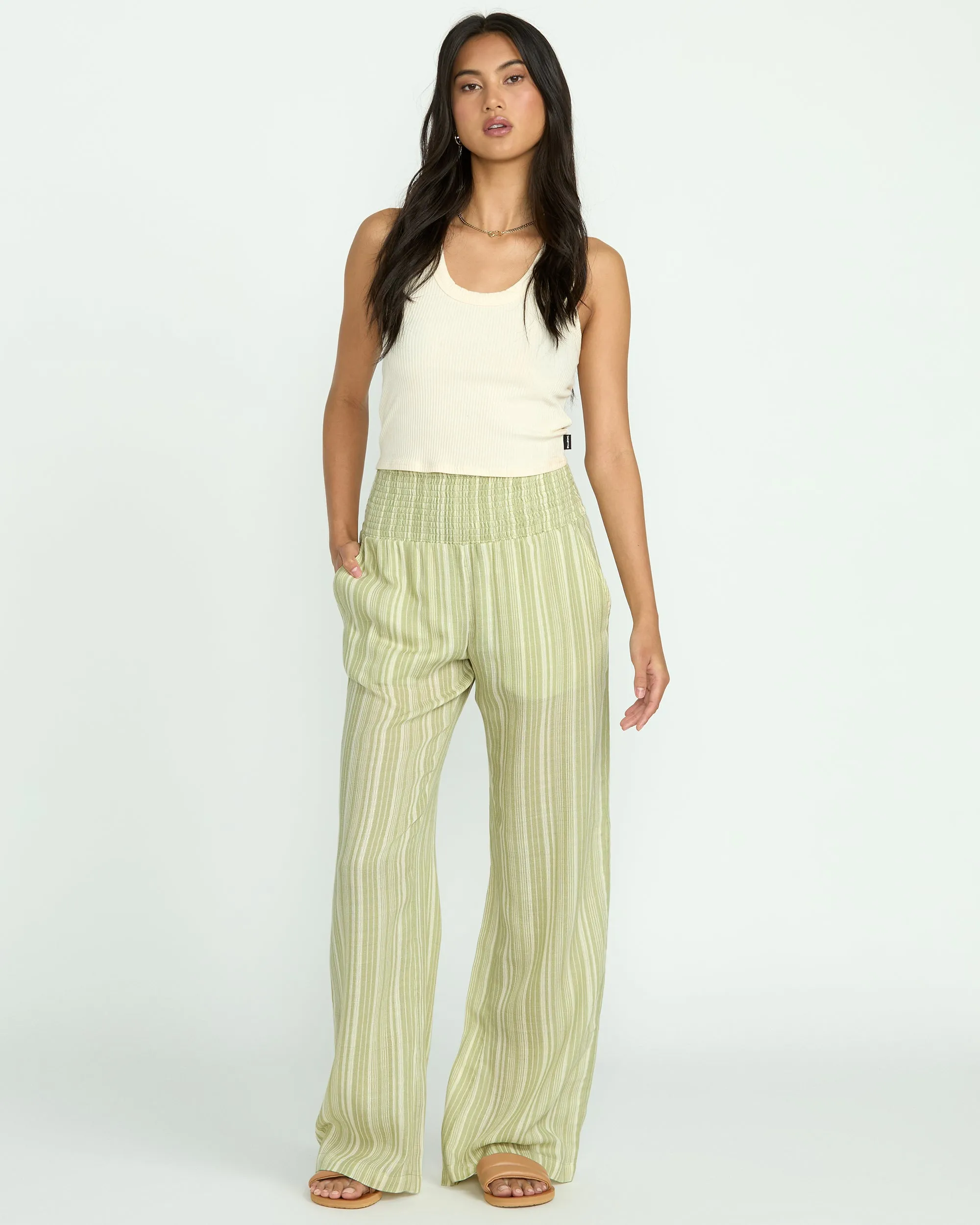 New Waves 2 Elastic Waist Pants - Avocado Billabong
